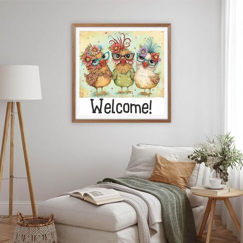 Baby Elephant Diamond Art Kits for Adults, Round Full Drill Diamond Painting Kits for Beginners Gem Art Painting Kits, DIY 5D Diamond Dots Painting with Diamond Arts and Crafts Decor 14x14inch in Kuwait