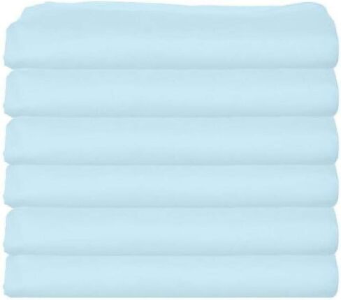bkb Daycare 6 Piece Flat Crib and Toddler Sheets, Black in Saudi Arabia
