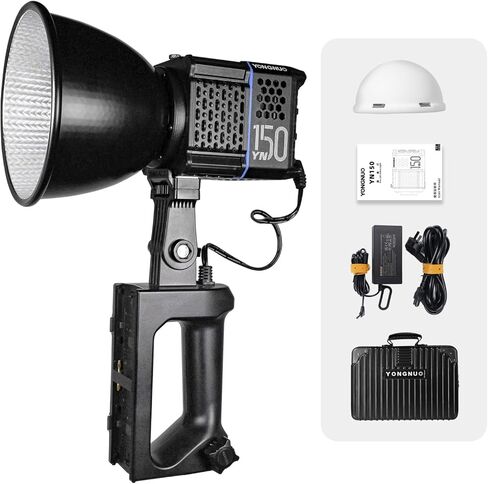 YONGNUO YN150 150W LED مجموعة إضاءة الفيديو COB التصوير الفوتوغرافي الإضاءة المستمرة 2700-6500K درجة حرارة اللون RA95 12 تأثيرات الإضاءة APP 2.4G جهاز التحكم عن بعد اللاسلكي مع حلقة محول Bowens المعدنية in Kuwait