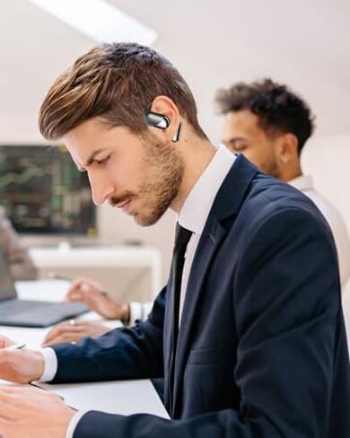 Open Ear Bluetooth 5.4 Headphones, Wireless Earbuds Sport Over Earphones with Ear Hooks 50H Playtime Ear Buds LED Display Charging Case, Waterproof Design for Running Fitness Walking in Saudi Arabia
