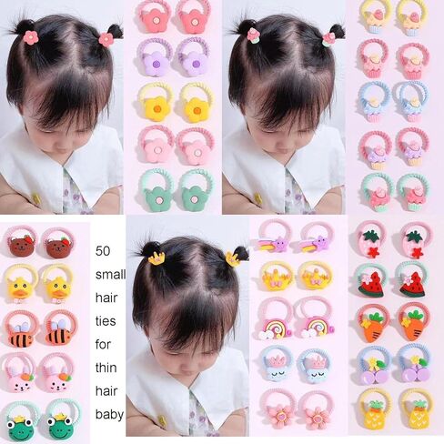 100 قطعة من ربطات شعر الأطفال الصغيرة اللطيفة، أربطة شعر صغيرة ملونة، إكسسوارات شعر ملونة، حوامل ذيل حصان، أربطة مطاطية للشعر مرنة للفتيات الصغيرات in Kuwait