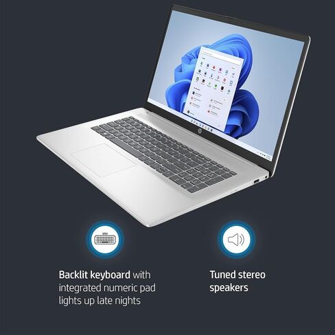 HP 2023 Newest 17 Laptop, 17.3 Inch FHD Display, 13th Gen Intel 10-Core i5-1335U(Beat i7-1255U), 12GB RAM, 1TB SSD, Intel Iris Xe Graphics, Backlit Keyboard, Windows 11 Home, Silver (Renewed) in Saudi Arabia