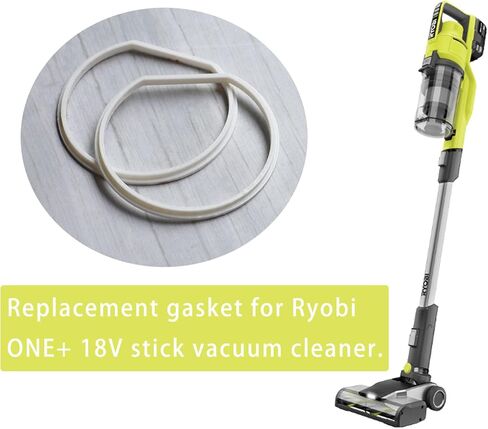 حشية بديلة من PIAOLGYI لمكنسة Ryobi ONE+ 18 فولت، حشية ختم طبلة صندوق الغبار متوافقة مع Ryobi Stick Vacs، أسود (عبوتان) in Saudi Arabia