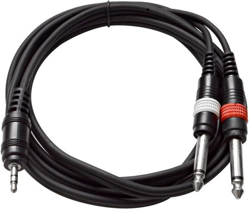 Seismic Audio - SAiTSY6-1/8 Stereo 3.5 mm to Dual 1/4" TS Splitter Cable - 6 Feet in Saudi Arabia