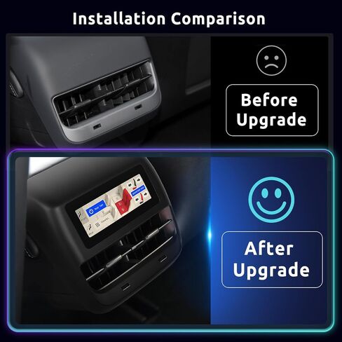 Rear Seat Screen Tesla Model Y Model 3 Rear Seat Touchscreen 4.6-inch Rear Seat Entertainment Car System Player, Control Original Screen and Air Conditioning Rear Seat Display Model 3 Model Y, Type-C in Saudi Arabia