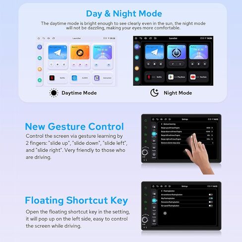 راديو سيارة Joying أحدث 7 بوصة ستيريو سيارة Din واحد Android 12 وحدة رأس 4 جيجابايت + 64 جيجابايت مع بلوتوث 5.0، راديو AM/FM، مخرج HDMI، CarPlay، Android auto، وصلة مرآة، مقبض مستوى الصوت (JY-UZS03N4-B) in Kuwait