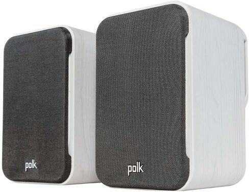 مكبر صوت محيطي Polk Signature Elite ES10 - صوت عالي الدقة معتمد، متوافق مع Dolby Atmos & DTS:X، مكبر صوت 1 بوصة ومكبر صوت 4 بوصة، تقنية منفذ الطاقة لصوت جهير سهل (زوج، أبيض أنيق مغسول) in Saudi Arabia