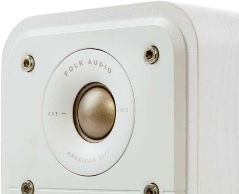 مكبر صوت محيطي Polk Signature Elite ES10 - صوت عالي الدقة معتمد، متوافق مع Dolby Atmos & DTS:X، مكبر صوت 1 بوصة ومكبر صوت 4 بوصة، تقنية منفذ الطاقة لصوت جهير سهل (زوج، أبيض أنيق مغسول) in Saudi Arabia