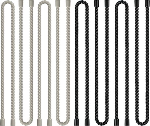 8PCS Silicone Cable Ties 6 Inch Reusable Twist Ties Steel-Core Cable Tie Straps Organizer All Purpose Bendable Cord Tie for Indoor Outdoor Bundling Holding Securing and Wrapping (Black White) in Kuwait