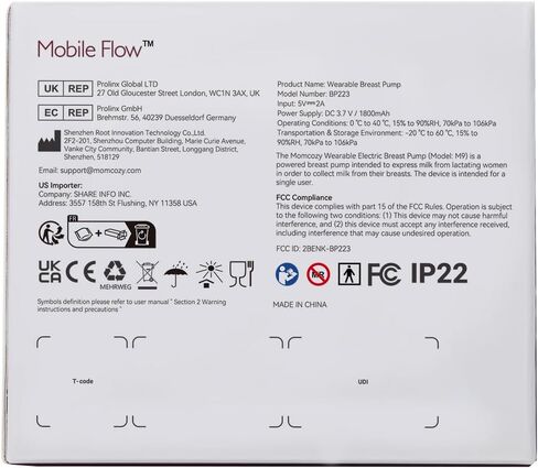 Momcozy Mobile Flow Breast Pump, App Controlled with Multi-Modes, Hands-Free & Wearable M9 Breast Pump, Stand up Directly with Breastmilk Storage, 1 Count, Pink in Saudi Arabia