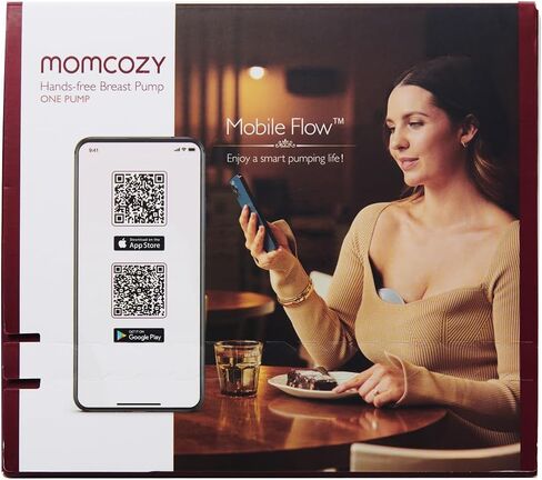 Momcozy Mobile Flow Breast Pump, App Controlled with Multi-Modes, Hands-Free & Wearable M9 Breast Pump, Stand up Directly with Breastmilk Storage, 1 Count, Pink in Saudi Arabia