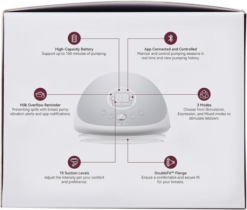 Momcozy Mobile Flow Breast Pump, App Controlled with Multi-Modes, Hands-Free & Wearable M9 Breast Pump, Stand up Directly with Breastmilk Storage, 1 Count, Pink in Saudi Arabia