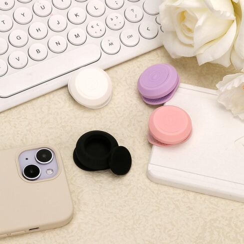 4pcs for Airtag Sticker Mount, Waterproof Silicon Adhesive Holder for Apple Air Tag Hidden Protective GPS Tracker Case for Bicycle Remote Luggage Car Laptop (Pink, White, Black, Purple) in Saudi Arabia