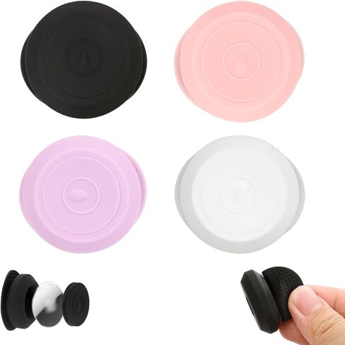 4pcs for Airtag Sticker Mount, Waterproof Silicon Adhesive Holder for Apple Air Tag Hidden Protective GPS Tracker Case for Bicycle Remote Luggage Car Laptop (Pink, White, Black, Purple) in Saudi Arabia