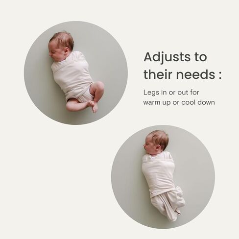 2-Way Transition Swaddle, 12-18 lbs, Arms & Legs In Or Out, Warm Up & Cool Down 100% Cotton, 3-6 Months in Saudi Arabia