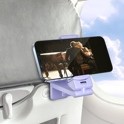 Perilogics Airplane Phone Holder Mount, Plane Travel Essentials (White) | Universal in Flight Phone Stand, Hands Free, Dual 360° Rotatio, Must Haves Airplane Travel Accessory in Saudi Arabia