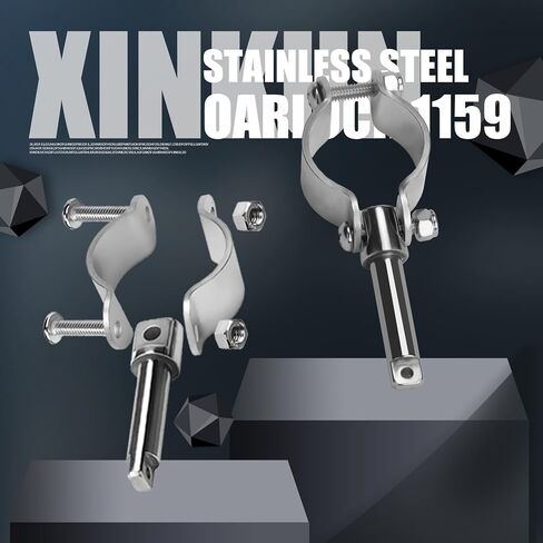 مقابس XinKunmarine من الفولاذ المقاوم للصدأ، حاملات مجداف القوارب، أبواق Oarlock قابلة للتعديل، Rowlock Oarlock 1/2''x1-3/4'' يخت بحري، فضي in Kuwait