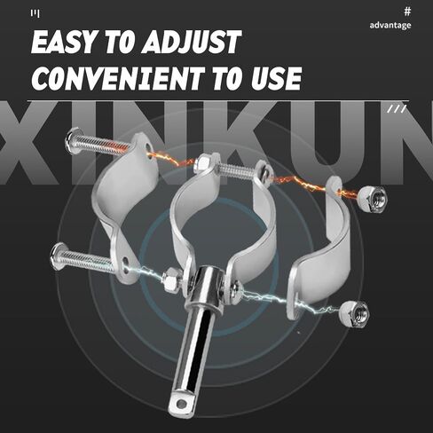 مقابس XinKunmarine من الفولاذ المقاوم للصدأ، حاملات مجداف القوارب، أبواق Oarlock قابلة للتعديل، Rowlock Oarlock 1/2''x1-3/4'' يخت بحري، فضي in Kuwait