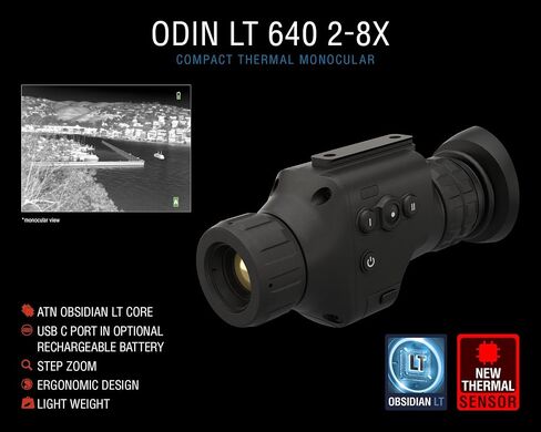 ATN Odin LT 640 أحادي حراري مدمج مع مستشعر حراري 640 × 480، 60 إطارًا في الثانية، 12 ميكرومتر | التكبير | متوافق مع الخوذة/التركيب على الرأس | مجموعة سلسلة التوقيع الحصرية in Saudi Arabia