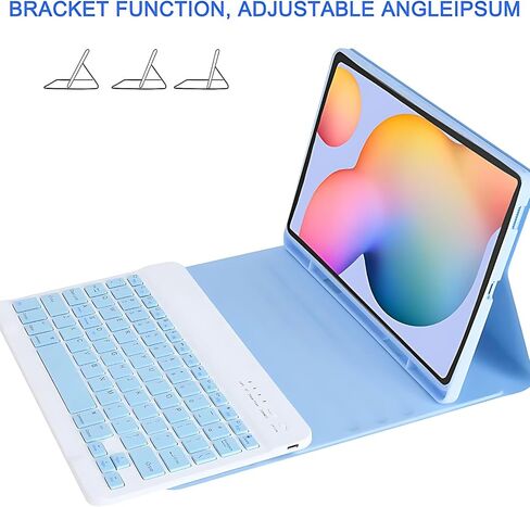 Keyboard Case with Mouse for Samsung Galaxy Tab S6 Lite 10.4 Inch 2024/2022/2020, Detachable Bluetooth Backlight Keyboard, Slim Stand Cover with S Pen Holder,Pink in Saudi Arabia