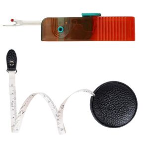 Seam Ripper and Tape Measure Set, Seam Rippers 180 Degree Rotation Folding Purple Thread Rippers for Sewing Crafting Removing Threads