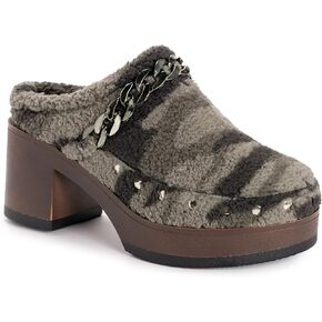MUK LUKS Women's Spain Aragon Heeled Mule Shoes