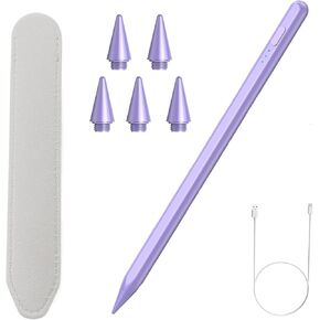 Stylus Pen for iPad 10&9thGen,Faster Charge Palm Rejection Tilt Sensitivity Compatible with 2018-2024 iPad Pro 11"/12.9",iPad 10/9/8/7/6,iPad Mini 6th/5th Gen,iPad Air 5th/4th/3th Gen (White)