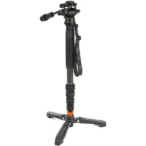 3 Legged Thing Punks Taylor Superkit Magnesium Alloy Monopod Kit - Travel-Friendly Camera Monopod for Photographers & Videographers (Darkness)