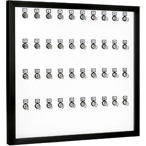 Key Rack, Keystand # 24MNF, Extra Space, Framed 24 Bolted Metal Hook with Number Plate and Hidden Hangers for Executive Offices (30 Sets of Tag & Ring Included) in Kuwait