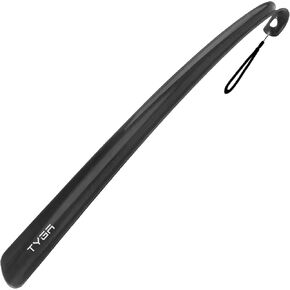 TYGA Shoe Horn Long Handled 17in 43cm Long Shoe Horn-Plastic Shoehorn for Men, Women with Comfort Grip Long Shoe Horns-Flexible Extra Long Shoe Horn for Elderly (Red) (Pack of 2)
