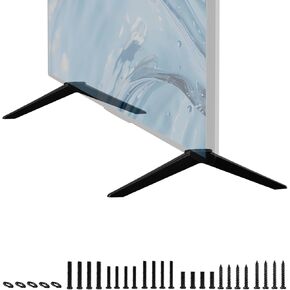 TV Legs for Roku Select Series TV,for Roku TV Stand Legs for 4K HD HDR FHD QLED TV,Fit for TV with a Hole Center-to-Center Distance of 14mm/0.55in to 24mm/0.94in Please Measure TV Bottom Hole Distance