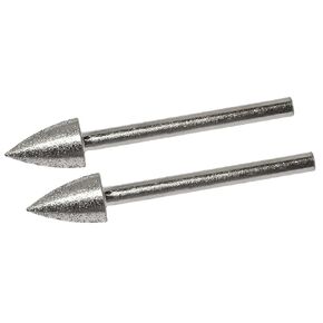 NACX 4mm Taper Tip Head Diamond Grinding Mounted Point Bit, 3mm 1/8" Shank Grinding Rotary Bit Marble Stone Carving Polisher Tool, 25PCS