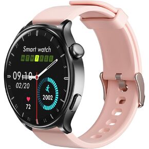YMS Smart Watch for Women Android - 2024 Best Waterproof Men Fitness Watches (Answer/Make Calls),Heart Rate,Sleep,Pressure,Steps Monitor,Compatible with Android & iOS,100+ Sports Trackers (Black)