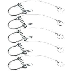 HILILON Trailer Coupler Pin 5/16-Inch Diameter x 2-3/4-Inch Long Trailer Pins with Plastic Coating Tether Quick Release Ring - 10Pcs 11-1/2" Length