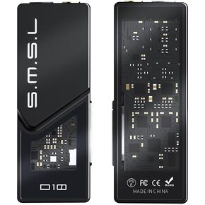 S.M.S.L D10 Audio Portable Mini Decoder Earphone Amplifier 2*CS43131 Chip 3.5mm Headphone Jack and 4.4mm Balanced Jack 500mW Output DSD256 32Bit/384kHz Connectable to PC Mobile Phone (Grey)