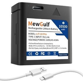 10500mAh LIT-10 Replacement Battery for Cellular Trail Cameras Compatible for SPYPIONT Link-Micro,Link Micro LTE,Cell-Link,Link-Micro-S-LTE,Cell-Link LTE,LM2 Battery (Include Type-C Cable)