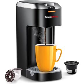 ماكينة صنع القهوة ذات الخدمة الواحدة من Bonsenkitchen، ماكينة تحضير القهوة لكبسولة كوب K، ماكينة صنع القهوة سريعة التخمير، مقاسات المشروب من 6 إلى 12 أونصة، تصميم موفر للمساحة in Kuwait