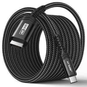 JSAUX USB C to HDMI Cable 2 Pack 10ft | 4K@60Hz | USB 3.1 Type C to HDMI 2.0 Cord for Home Office, (Thunderbolt 3/4 Compatible) with iPhone 16 Pro Max, MacBook Pro/Air, Galaxy S8 to S23,iPad Pro-Black