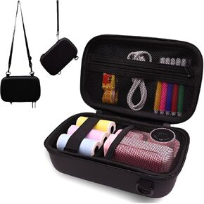 Instant Print Film Camera Case for Kid Cameras & Digital Video Camera, Hard Storage Holder Organizer Bag Compatible with ESOXOFFORE/Dylanto/Anchioo/MINIBEAR and More (Purple)