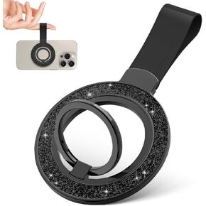 Upgraded Magnetic Phone Ring Holder for MagSafe, Magnetic Cell Phone Grip Stand Ring Kickstand with 360° Rotating Finger Stand Compatible iPhone 15/14/13/12, Samsung Galaxy, Google