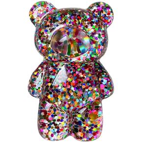 Mobile Phone Finger Holder Mobile Phone Finger Holder Cartoon Foldable Epoxy Sequins 3D Cute Bear Shaped Phone Grip Tok Folding Bracket Cell Phone Stands for Desktop, Cell Phone Grips, Grips