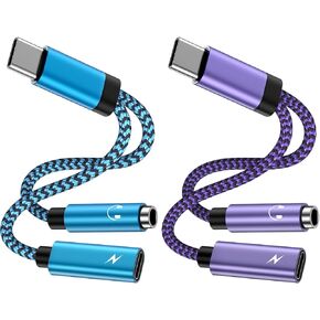 محول سماعة رأس وشاحن USB C إلى 3.5 ملم مع شحن سريع PD 60W لهاتف iPhone 15 Pro Max Plus، وSamsung Galaxy S24 S23 FE Ultra S22 S21 A54 A55، وPixel 8a 8 7 pro 7a، وكابل 2 في 1 من النوع C إلى Aux Jack in Kuwait
