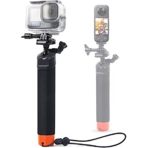 FitStill 360°Adjustable Angle Waterproof Monopod Floating Hand Grip Snorkeling Selfie Pole Stick Compatible with Go Pro Hero 12/11/10/9/8/7/6/5 Max Session DJI Osmo and Other Action Cameras
