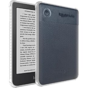 TUDIA SKN Designed for Kobo Clara 2E Case (6") Cover - [NOT FIT Colour/BW 2024 Version] Shockproof Slim Anti-Yellowing [Reinforced Corners] Clear Back Lightweight TPU Bumper - Clear Glitter