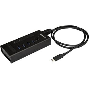StarTech.com 7 Port USB C Hub - USB Type-C to 2x USB-C/5x USB-A - Commercial Metal USB 3.0 - SuperSpeed USB 3.0 (5Gbps) - BC 1.2 Fast Charge - 5 x usb-a, 2 x usb-c (HB30C5A2CST)