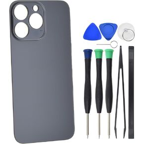 Back Glass for iPhone 13 Pro Max A2643 A2484 A2641 Replacement with Pre cut Adhesive - 6.7" Graphite