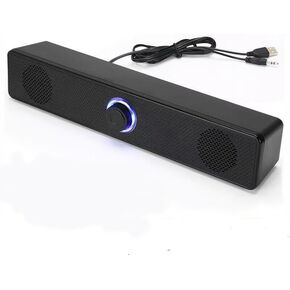 شريط صوت سلكي، شريط صوت سطح المكتب مقاس 12 بوصة، شريط صوت محمول يعمل بمنفذ USB، مكبر صوت للكمبيوتر الشخصي in Kuwait
