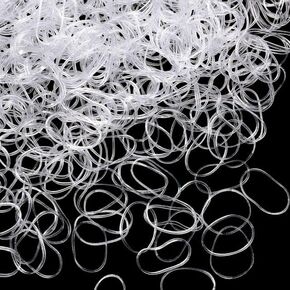 1000 Clear Mini Rubber Bands, Soft Elastic Hair Ties, Mini Toddler Braids Ponytail Holders, for Kid Braids Hair Baby Girls Infants Hair Accessories