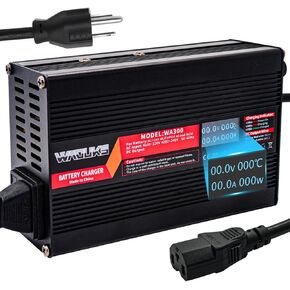 71.4V 4A Li-ion Battery Pack Smart Charger Used for 17S 62.9V Aluminum Case Fast Smart with Fan OLED Display Fast Charger