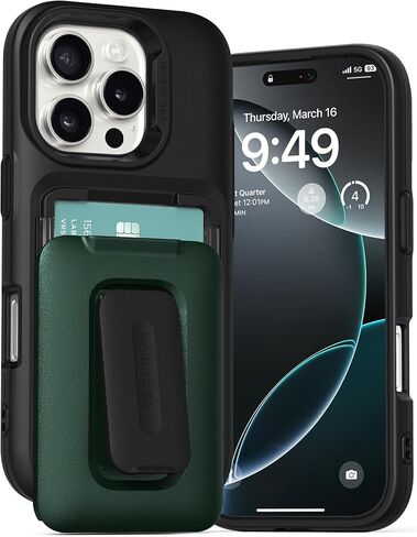 حافظة VRS DESIGN Orb لهاتف iPhone 16 Plus (2024)، حافظة محفظة بطاقات مميزة [3 بطاقات] غطاء حامل مدمج متين متوافق مع iPhone 16 Plus (قطن أزرق) in Kuwait